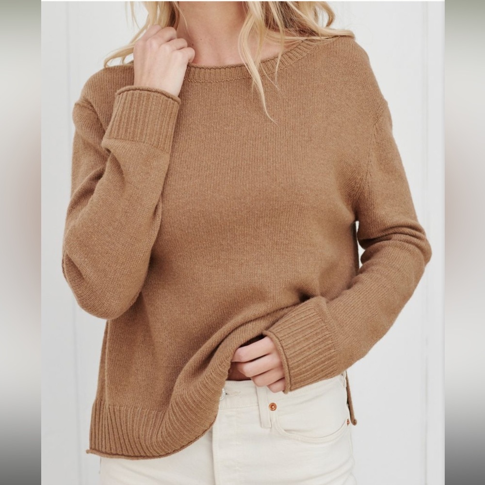 Jenni Kayne Everyday sweater Dark camel